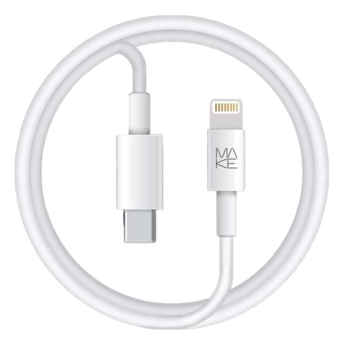 Кабель MAKE Type-C to Lightning PD 18W 1.2m TPE White (MCB-LT2WH) - Фото 1