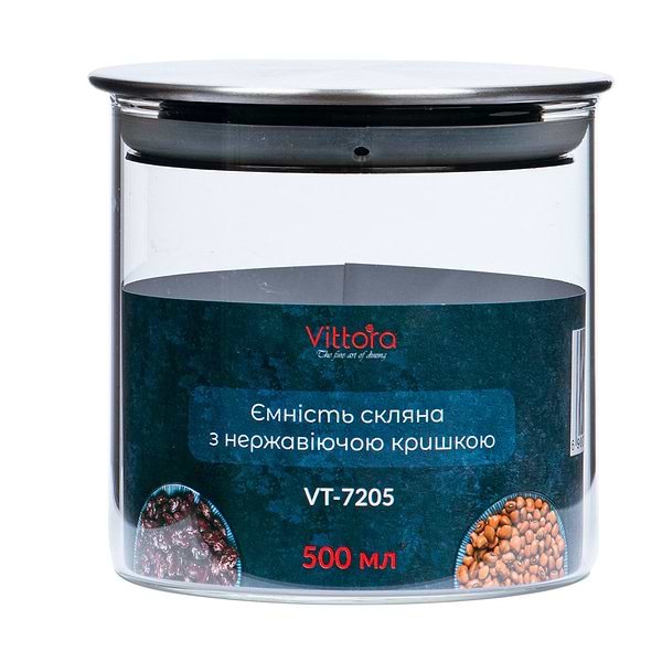Фото - Ємність для сипучих Vittora 500 мл (VT-7205)