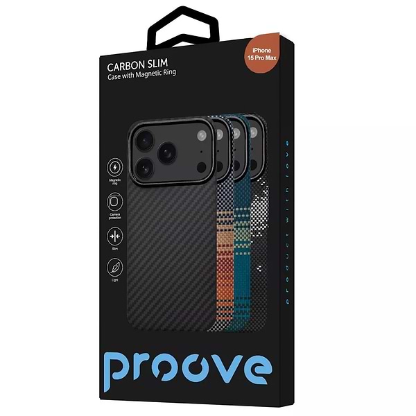 Фото - Чохол для смартфону Proove Carbon Slim with Magnetic Ring iPhone 17 Pro Max sunflare (PCCSIP17PM58)
