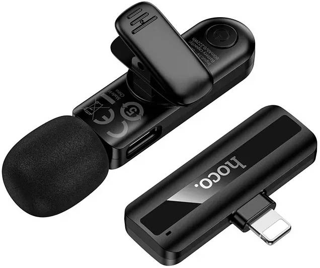 Фото - Мікрофон для смартфона HOCO L20 Fair wireless microphone iP Black (6942007655484)