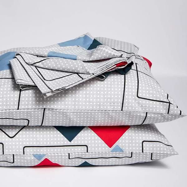 Фото - Комплект постільної білизни Moon&Star прост. 220х240 + 2 нав. 70х70 Бязь Gold Люкс Urban Grid (MS-880000455)