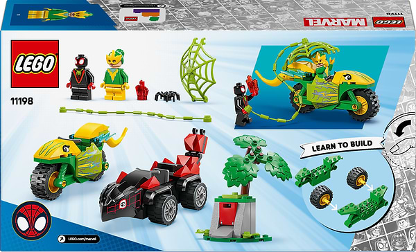 Фото - Конструктор LEGO Spidey Перегони на електромобілях з динозаврами (11198)