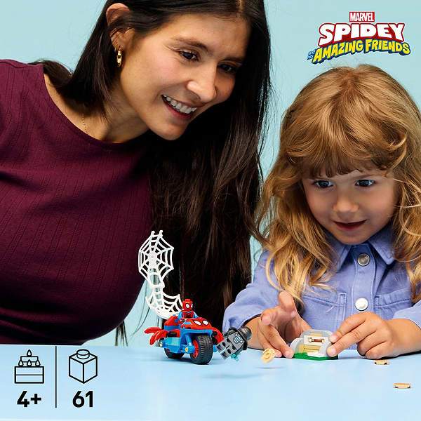 Фото - Конструктор LEGO Spidey Павук на мотоциклі проти Носорога (11206)