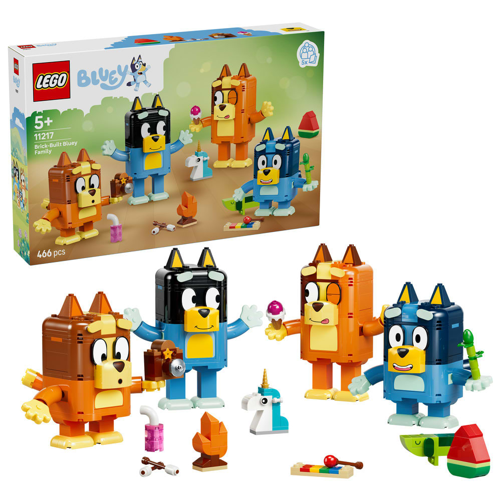 Конструктор LEGO Bluey Сім'я Блуї з кубиків (11217)