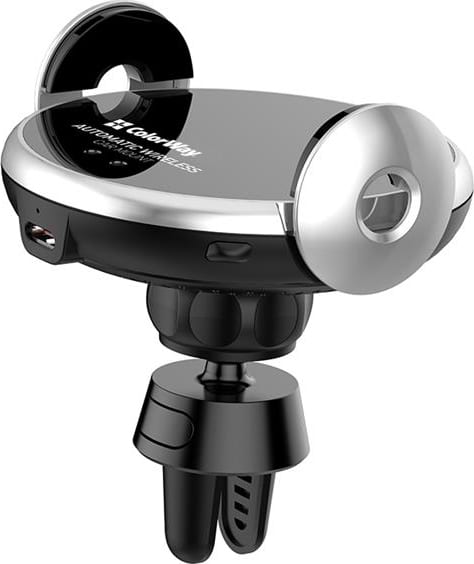 Фото - Автодержатель с беспроводной зарядкой Colorway AutoSense Car Wireless Charger 2 15W Black (CW-CHAW036Q-BK)