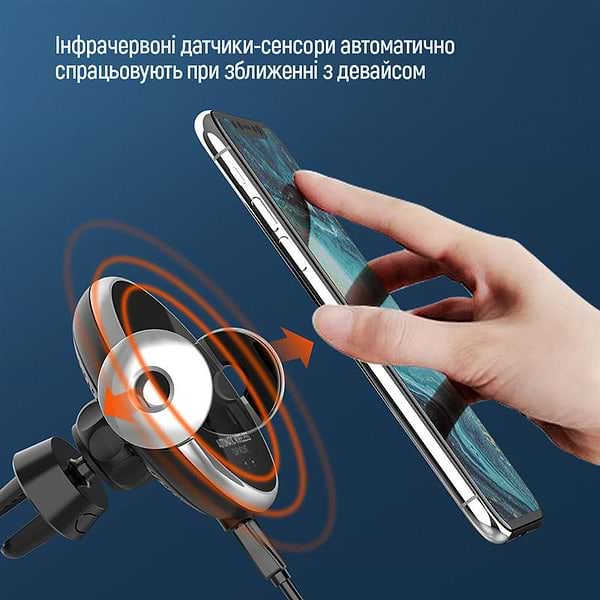 Фото - Автодержатель с беспроводной зарядкой Colorway AutoSense Car Wireless Charger 2 15W Black (CW-CHAW036Q-BK)