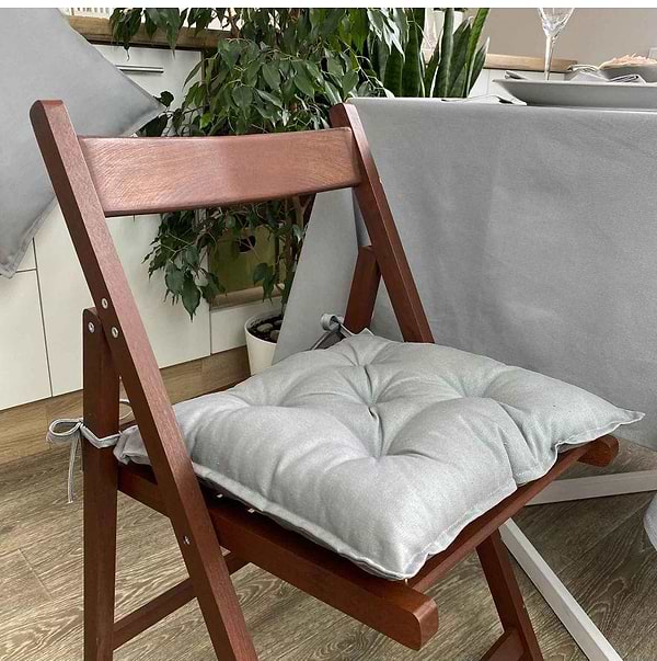 Фото - Подушка для стільця Прованс Сіра 40х40 см (021420)