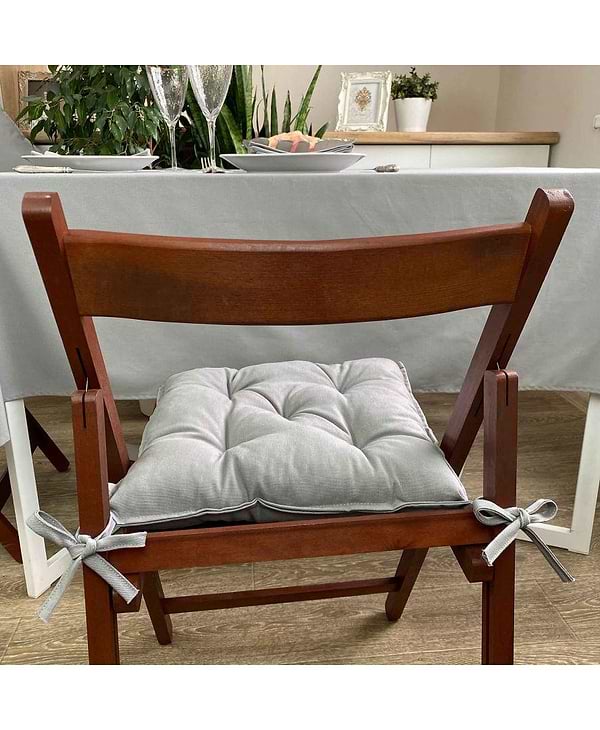 Фото - Подушка для стільця Прованс Сіра 40х40 см (021420)