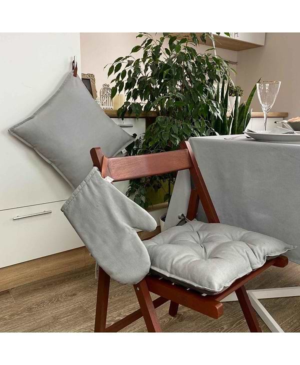 Фото - Подушка для стільця Прованс Сіра 40х40 см (021420)