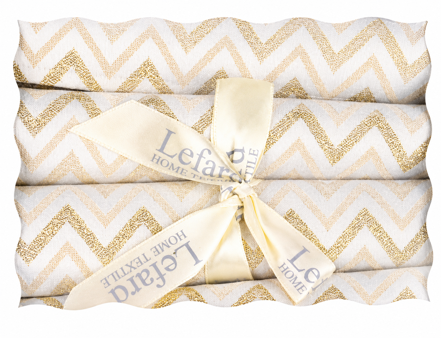 Салфетка для сервировки Lefard 4 шт. с золотым люрексом Зигзаг 30х45 см (812-034)