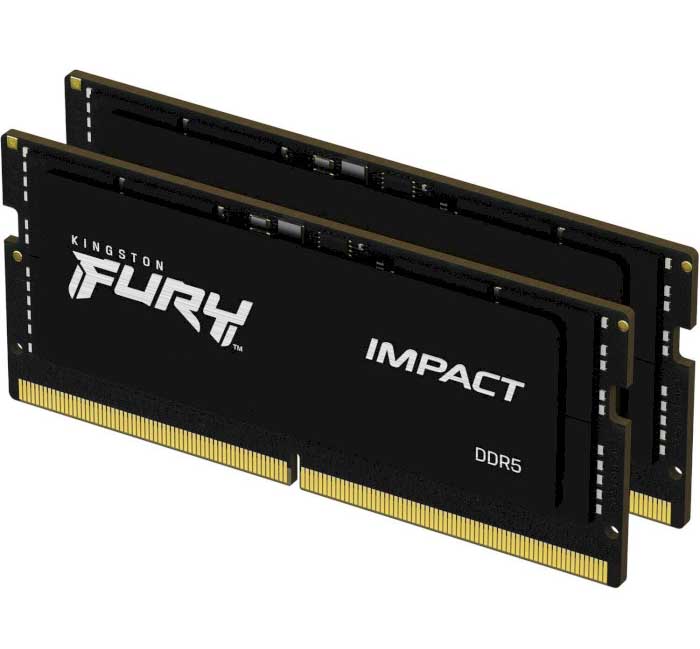 Фото - Память DDR Kingston SODIMM DDR5 2x16 32GB/5600 Fury Impact (KF556S40IBK2-32)