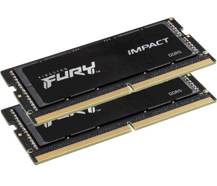 Фото - Память DDR Kingston SODIMM DDR5 2x16 32GB/5600 Fury Impact (KF556S40IBK2-32)