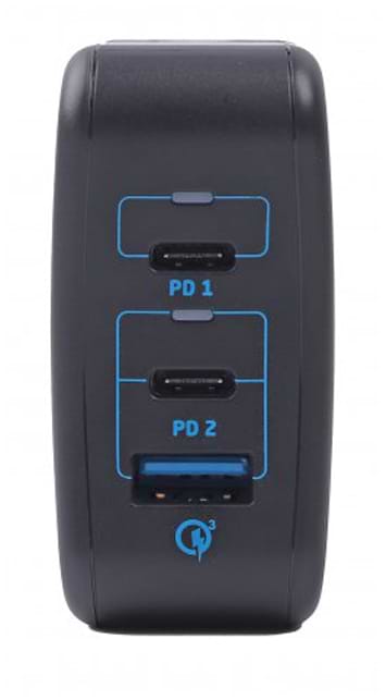 Фото - Мережевий зарядний пристрій Maxxter 1USB-A + 2USB-C (WC-PD65W-01)