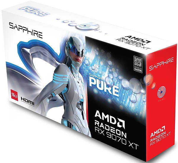 Фото - Видеокарта Sapphire Radeon RX 9070 XT 16GB GDDR6 PURE GAMING OC (11348-02-20G)
