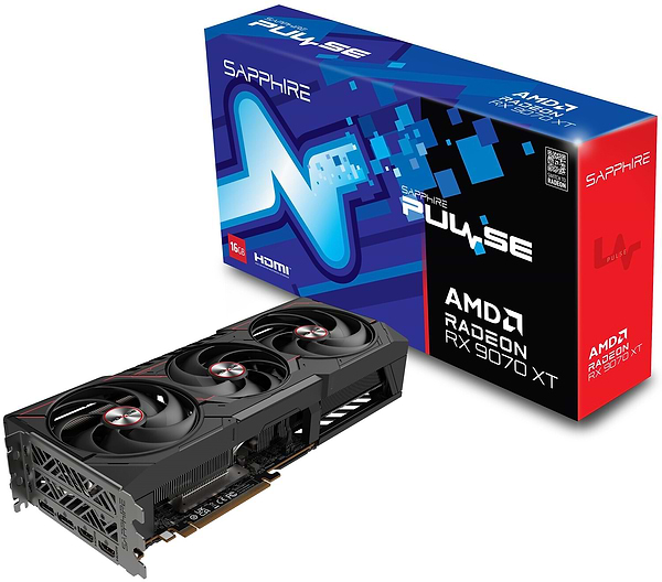 Фото - Відеокарта Sapphire Radeon RX 9070 XT 16GB GDDR6 PULSE GAMING OC (11348-03-20G)