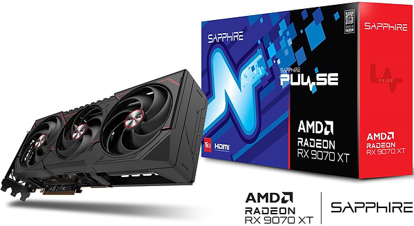 Фото - Відеокарта Sapphire Radeon RX 9070 XT 16GB GDDR6 PULSE GAMING OC (11348-03-20G)