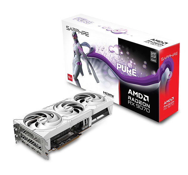 Фото - Видеокарта Sapphire AMD PURE RADEON RX 9070 GAMING OC 16GB DUAL (11349-02-20G)