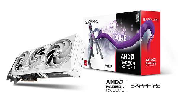 Фото - Видеокарта Sapphire AMD PURE RADEON RX 9070 GAMING OC 16GB DUAL (11349-02-20G)
