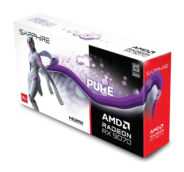 Фото - Видеокарта Sapphire AMD PURE RADEON RX 9070 GAMING OC 16GB DUAL (11349-02-20G)