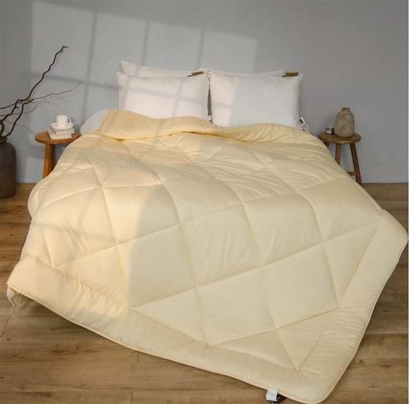 Фото - Ковдра всесезонна двоспальна євро MirSon Шовкові №1647 Eco Light Krem (2200002652896)