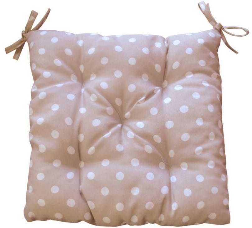 Подушка для стільця Прованс Горох беж 40х40 см (009922) - Фото 1