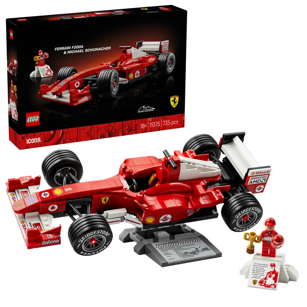Конструктор LEGO Icons Ferrari F2004 та Michael Schumacher (11375)