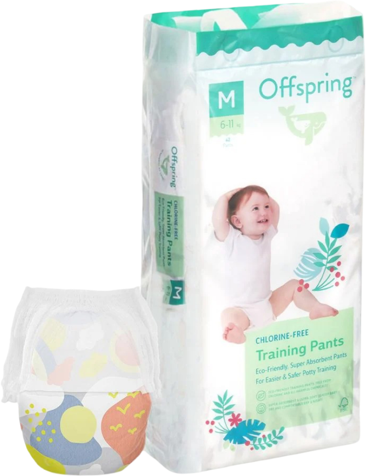 Одноразовые подгузники-трусики Offspring размер M, 6-11 кг 42 шт. Небо (DP-OI-FAP-M42P-SKY) - Фото 1