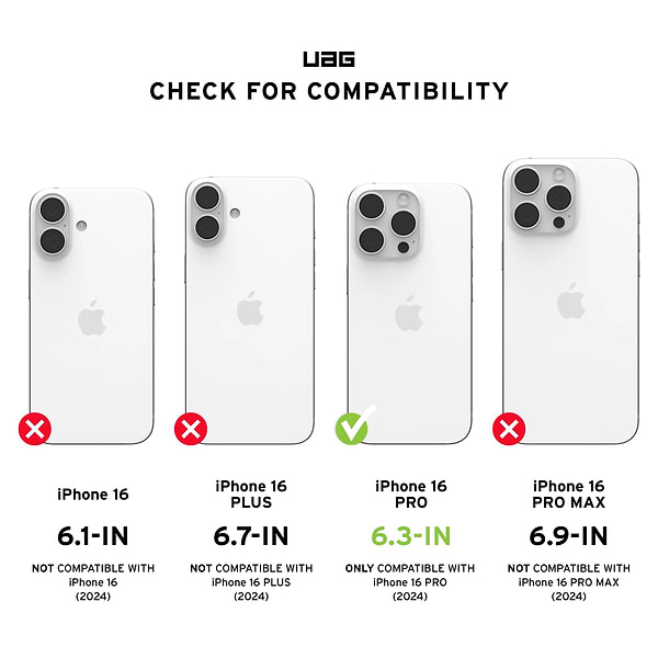 Фото - Чехол для смартфона UAG for Apple iPhone 16 Pro, Civilian Magsafe, Black (114444114040)
