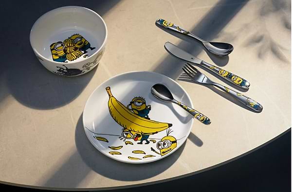 Фото - Набір столових приборів WMF 1286076040 MINIONS 4 пр