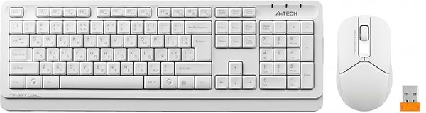Фото - Клавіатура + миша бездротова A4tech FG1012 White USB