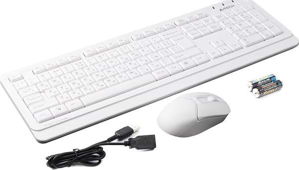 Фото - Клавіатура + миша бездротова A4tech FG1012 White USB