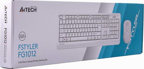 Фото - Клавіатура + миша бездротова A4tech FG1012 White USB