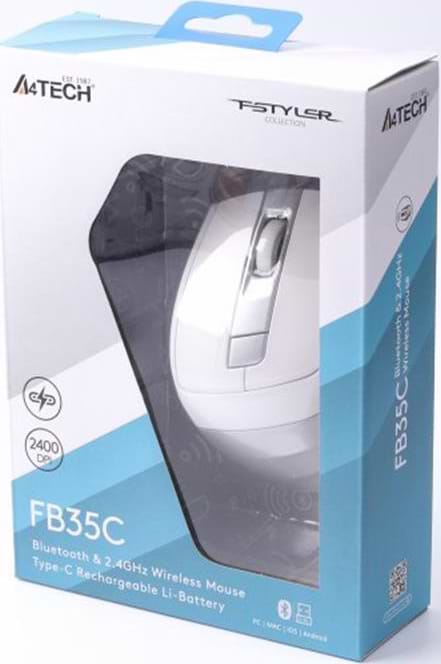 Фото - Миша бездротова A4tech Fstyler FB35C Icy White USB