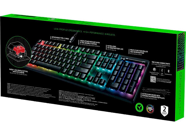 Фото - Клавиатура беспроводная игровая Razer DeathStalker V2 Pro Wireless Red Switch RU (RZ03-04360800-R3M1)