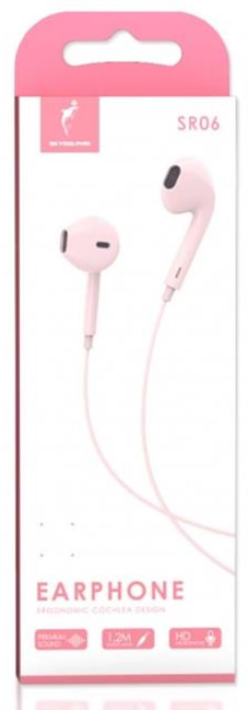 Фото - Навушники вкладиші дротові SkyDolphin SR06 Soft Pink (HF-000468)