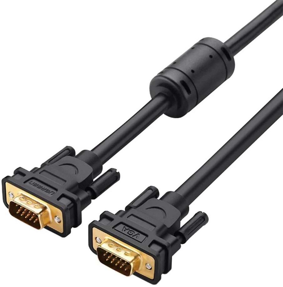 Кабель UGREEN VG101 VGA Male to Male 1.5m Black (11630)