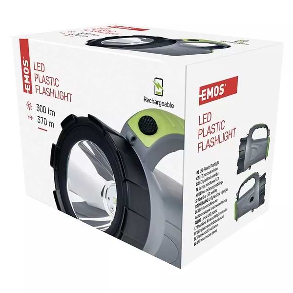 Фото - Фонарь аккумуляторный EMOS LED ручной пластиковый P2311 5W 300Lm Li-Ion