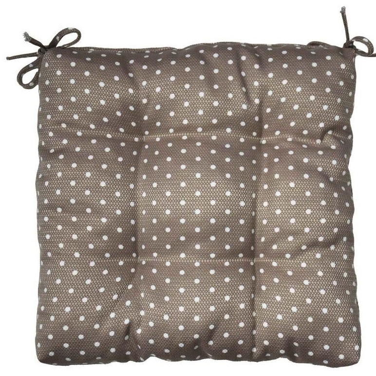 Подушка для стільця Прованс Macao горох бежевий 40х40 см (028106)