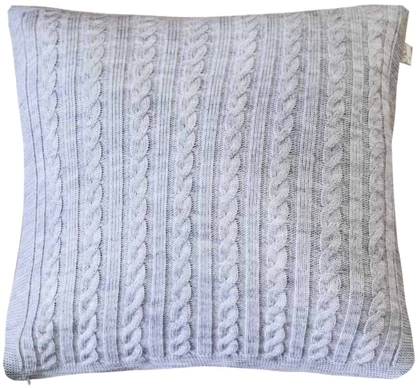 Наволочка Прованс в'язана SOFT коси Сірий (011742)