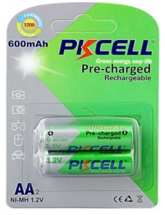 Фото - Аккумулятор тип AA PKCELL Ni-MH AA/HR06 600 mAh BL 2 шт. (PC/AA600-2BA/09320)