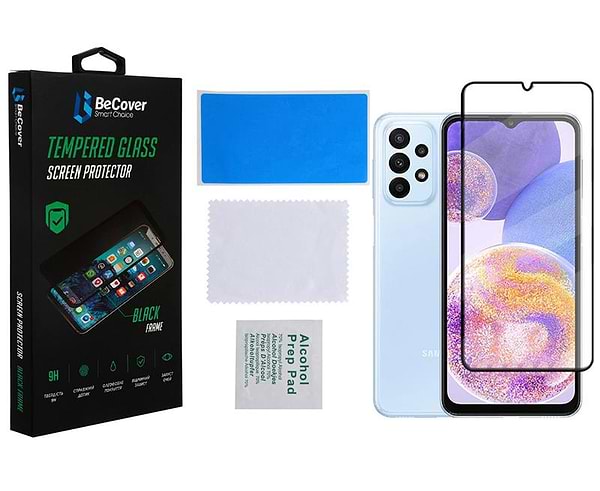 Фото - Захисне скло для смартфону BeCover for Samsung Galaxy A23 SM-A235 Black (707355)