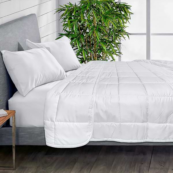 Фото - Ковдра всесезонна полуторна Zastelli Бамбук 140х205 біла (11876)