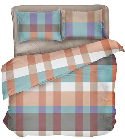 Комплект постельного белья Lelit Поплин Коричневый с принтом L-2040 полуторный (1193858)