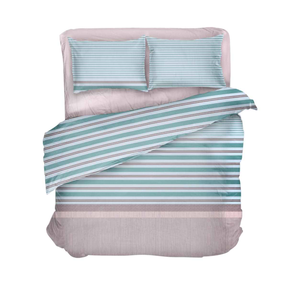 Комплект постельного белья Lelit Розово-Голубой L-2041 евро (1193887)