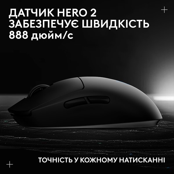 Фото - Мышь беспроводная игровая Logitech G PRO 2 LightSpeed Wireless Gaming Mouse Black (910-007295)