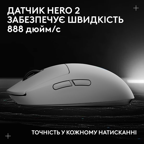 Фото - Миша бездротова ігрова Logitech G PRO 2 LightSpeed Wireless Gaming Mouse White (910-007302)