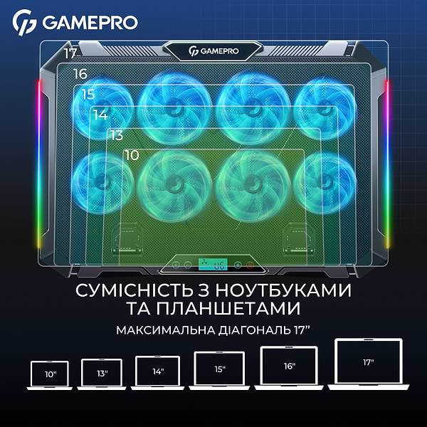 Фото - Підставка під ноутбук охолоджуюча GamePro CP795