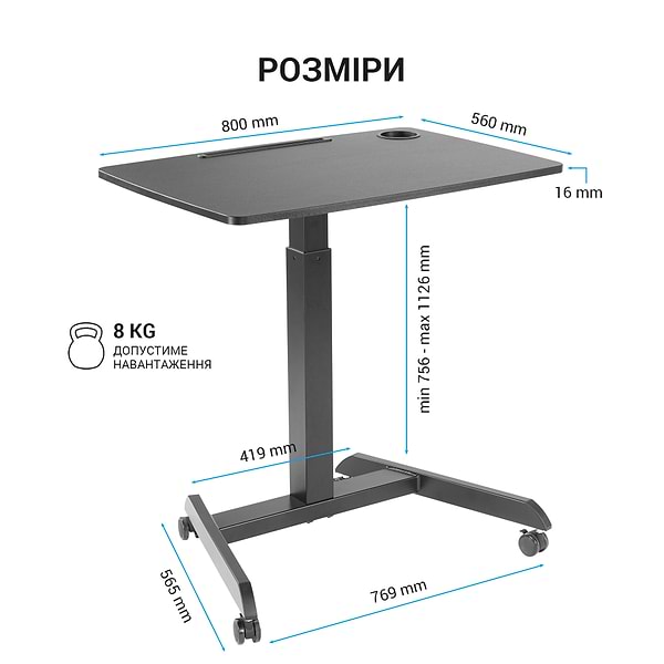 Фото - Стол компьютерный OfficePro ODM380B Black