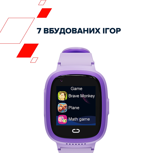 Фото - Детские часы Canyon Sunny KW-48 Video 4G GPS Games Music Violet (CNE-KW48VL)