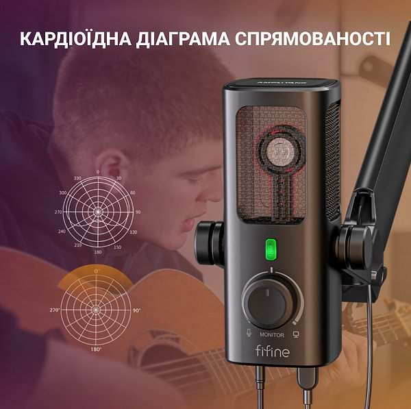 Фото - Микрофон для компьютера проводной Fifine Profile 3 USB Black